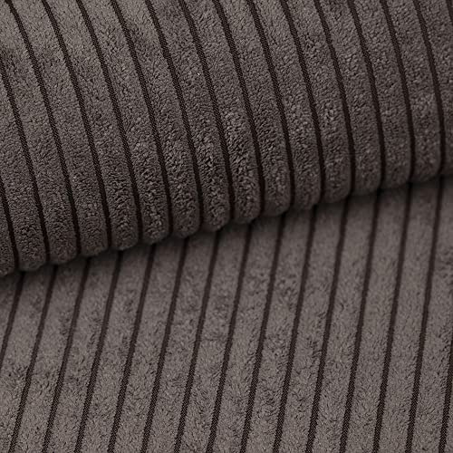 Fabreco - CORDSTOFF Polsterstoff Meterware - Stoff Meterware (100cm x 142cm) | 380 g/m2 | POSTON Dekostoff Breitcord - Polsterstoff Möbelstoff - Möbelstoffe: Cord Stoff für Sofa & Stühle (Schocko)