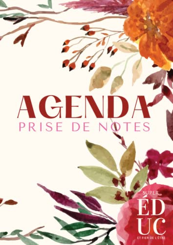 Agenda Notes | A4 | Spécialisé pour les éducateurs | Fiches techniques, Compte rendu de réunion, Activités | 21x29cm: 120 pages | Couverture souple | ... intemporel non daté | 52 semaines | Français