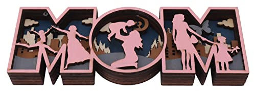 Schreibtisch-Buchstaben aus Holz, Ornamente, Dekoration, Festlicher Buchsbaum, Heimschild, Kunsthandwerk, Kreativität, Niedliche Form, Dekoration, Dekoratives Festival für (S, 50 x 50 x 20 cm