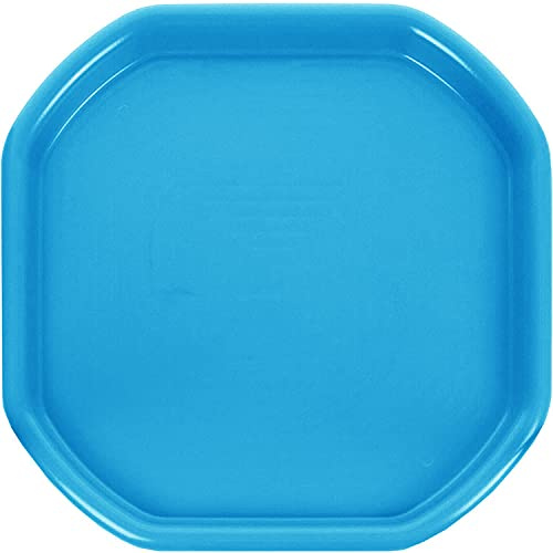 CHPL Fun Play Sand Pit Tray Plastic Small Mixing Tray 70cm x 70cm Assorted Tuff Tray Messy Activities For Cement Mortar and Sand Plastering - (Set Of 1, Sky Blue)