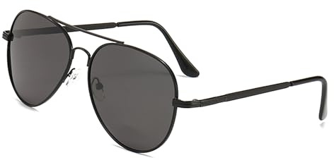 YUIOOISH Polarisierende Sonnenbrille Männer, Metallrahmen Vintag UV400 Schützende Sonnenbrillen für Fahren, Urlaub (B1-BLACK)