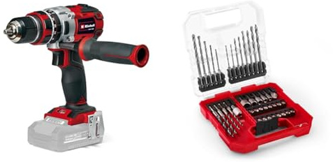 Einhell Professional Akku-Schlagbohrschrauber TP-CD 18/80 Li-i BL - Solo Power X-Change (18 V, Brushless, 80 Nm, Schlagbohrfunktion, 13 mm Bohrfutter, 2 Gang, ohne Akku, inkl. Bit- und Bohrer-Set)