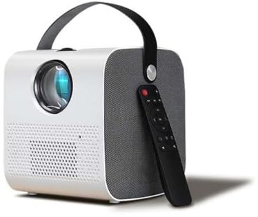 Mini projecteur portable HD 1080p pour la maison, projecteur de bureau WiFi, même écran, 1280 x 720p, 360 ° sans angles morts, distance de contrôle à distance de 10 m (voix + WiFi Android)