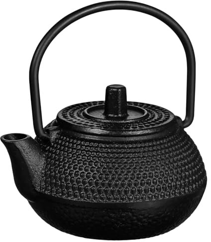 ABOOFAN 2pcs Small Cast Iron Tea Kettle Teapot for Decoration Adornment for Brew Tea Fits Small Pot Needs