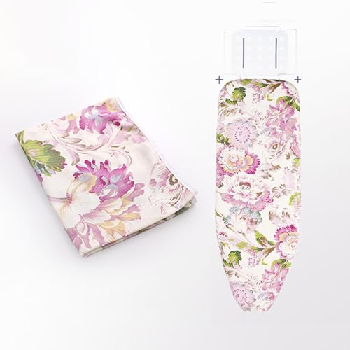 YHDMDQ Universal Bügelbrettbezug 90x30cm 100x34cm 110x34cm Ersatz-Bügelbrettbezug Hitzereflektierend Bügelbrett Bezug Mit Kordelzug Baumwolle Bügeltischbezug(Pink,12x36in)