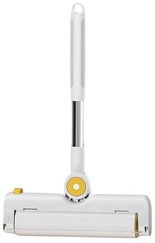 PEKJI Kunststoff-Fusselroller mit Abdeckung, faltbar, zum Aufhängen, Fusselroller, manuell, tragbar, Fusselentferner, Verbreiterungsrolle, 19 cm