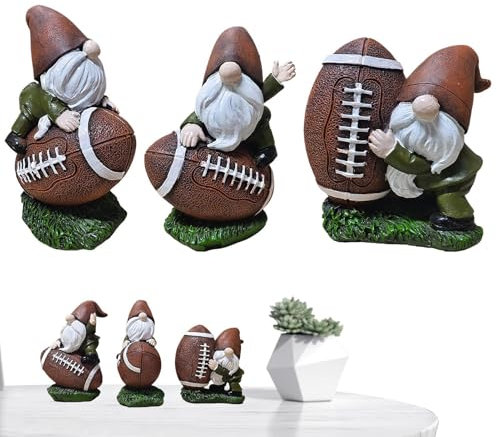 Fußball Wichtel, Sport Thema Zwerge, Outdoor Fußballspieler , Garten Sport Wichtel Figur, Fußball Fan Gartenzwerg, Fußball Yard Dekorationen, Sport Themed Gnom für Garten