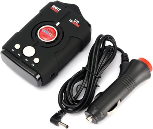 OUHKDM Détecteurs de radars, détecteur de Radar pour Voitures, alertes vocales, réaction Rapide, système d'alerte de Vitesse du véhicule en Temps réel, détecteur de radars de Voiture GPS V8 avec