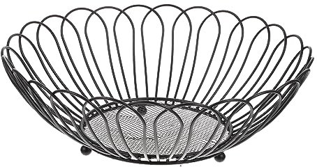 TOPBATHY Plato De Fruta De Hierro Bastidores Estante Saborear Tapa Decoración Bandeja De Comida Poseedor Cesta De Merienda Bandeja De Mesa Tabla De Embutidos Tacos Platos Black Planchar