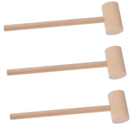 Maillet Cuisine en Bois 3 Pièces pour Crabe et Fruits de Mer