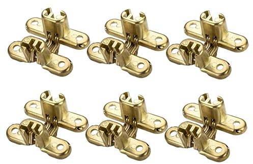 Gatuida 6 Pezzi Cerniera in lega di zinco cerniera invisibile nascosto cerniere nascoste cerniere invisibili Le porte delle porte sono nascoste a croce silenziose
