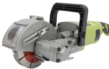 Rainureuse électrique 4000 W 6500 tr/min Fraise murale à fente avec 5 lames de scie Fraiseuse à rainurer murale Contrôle précis pour béton, rainures de sol, coupe de barres d'armature, etc