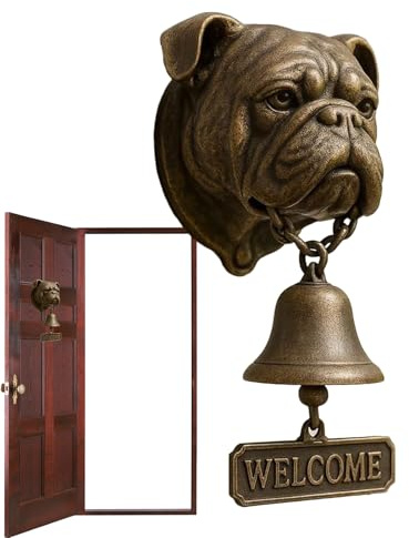 Timbre de tienda – campanilla de perro – campanilla de animales de resina para decoración de pared al aire libre entrada casa regalos comercio portal