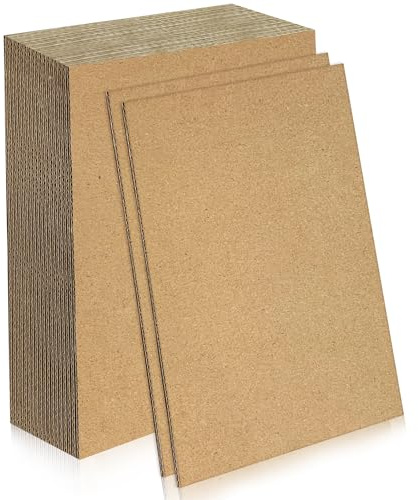 20 Pezzi Cartone Ondulato, Fogli di Cartoncino Ondulato, Cartone Pressato per Modellismo, Pittura, Arte e Fai da Te (A3)