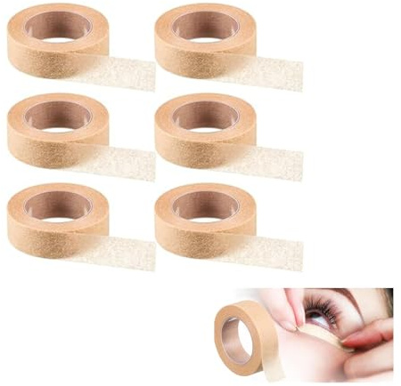 Pevlkawr 6 Rouleaux Ruban Micropore Adhésif Respirant Bandage Peau Fixation Sûre pour Pansements Blessures Sport Beige 0,5 Pouce x 10 Yards