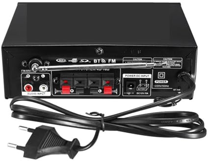 2-Kanal-LCD-Display, 300 W + 300 W, digitaler HiFi-Stereo-Leistungsverstärker, Bluetooth, FM-Radio mit Fernbedienung Fürs Heimkino