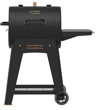 PIT BOSS Barbecue a Carbone Lexington Onyx Edition Griglie a 2 Livelli | Fino a 30 hamburger, Accesso laterale alla carbonella, Ripiano con ganci, Ripiano inferiore, Supporto esterno per la griglia