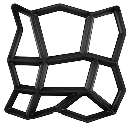 SOULONG Pflastersteinform, Betonform für DIY Gartenwege, 9 Gitter Trittsteinschablone, Wiederverwendbare Steinform für Terrasse und Garten, 43 × 43 × 4 cm