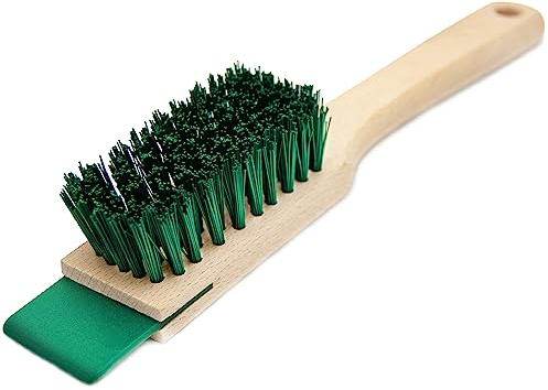 Robuste Scheuerbürste – steifer Borstenschaber, Holzgriff, universelles Outdoor-Reinigungswerkzeug