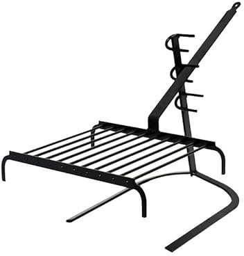 Grille 10 Barres Longue Queue pour cheminée ou Barbecue + Support