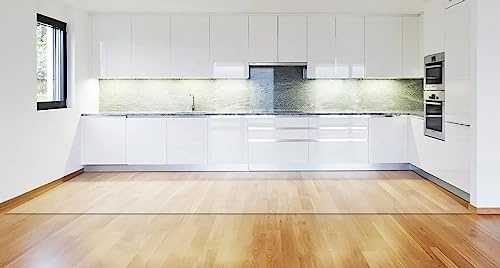 Transparent Boden Matte Vinyl-Bodenbelag, PVC-Pad, Kunststoff-Fußmatte, Niedriger Flor, Teppichschutz, Bodenschutz, Weich, Wasserdicht, Rutschfest, Fliesenschutzpolster, Rechteckig, Lang ( Color : Cle