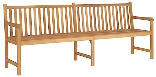 AUUIJKJF Home Outdoor Sonstige Gartenbank 228 cm massiv Teakholz