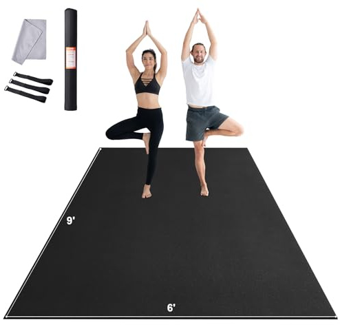 VEVOR Esterilla de Yoga Antideslizante de Alta Densidad para Hombres y Mujeres Estera de Fitness y Ejercicio con Bolsa y Correa de Transporte para Yoga en Casa, Pilates y Entrenamiento, 2750x1830 mm