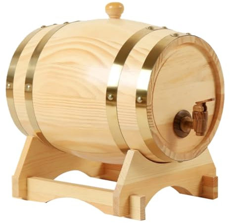 OLHAUYUAN 1,5 l/3 l trä vinfat vintage ek hem bryggning tillbehör vinfat stor kapacitet förvaringsbehållare för Tequila vin whiskey