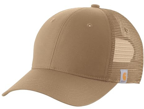 Carhartt Herren Canvas Mesh-Back Cap Baseballkappe, Dark Khaki, Einheitsgröße
