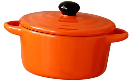 OFFSCH Deliziosa Ciotola in Ceramica Arancione Per Stufato Per Ragazzi E Ragazze Con Superficie Liscia E Indeformabile