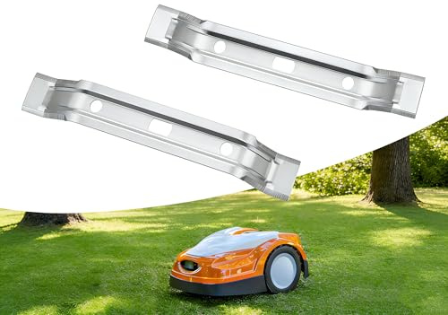 2 Stück Messerklingen Kompatibel mit Stihl Mähroboter iMOW RMI 422 422P 422PC RMI422 P C – Mähroboter Messer Edelstahl Ersatzmesser für Roboterrasenmäher, 200 mm