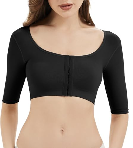 KSKshape Formador de Brazo para Mujer después de la Cirugía con Mangas de Compresión Faja Moldeadora para Mujer, Corrector de Postura,Negro,XL