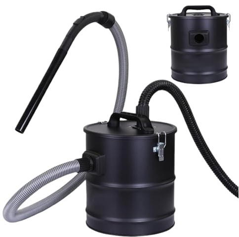 BEAHING Aspiracenere per stufe a Pellet, 20 l/5, 2 galloni per Uso Umido e Secco Aspiracenere con Tubo, Portatile per caminetti a Legna di Natale, Grill Pellet, bracieri, per stufe