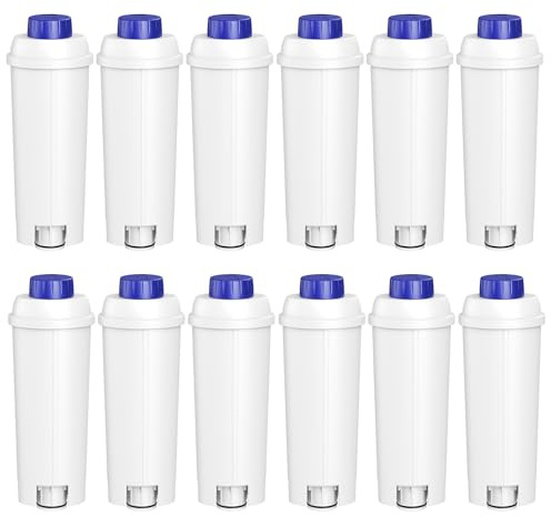 12er-Pack Wasserfilter für Delonghi Wasserfilter DLSC002 | Wasserfilterkartuschen kompatibel mit Delonghi ECAM, ESAM, ETAM, EPAM, Dinamica, Magnifica S, Eletta Explorer, Prima Donna