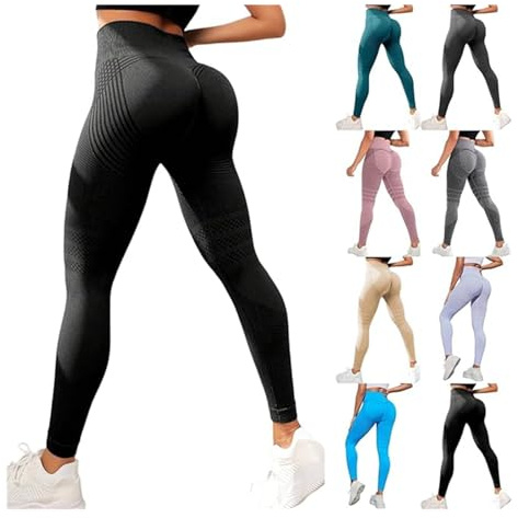 Legging Anti Cellulite Femme Compression 3D Minceur Leggings Femme Taille Haute sans Couture Push-Up Opaque Yoga Fitness Pantalon Sport