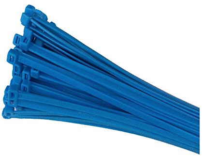 100 x Blue Nylon Cable Ties 200 x 4.8mm / Extra Strong Zip Tie Wraps