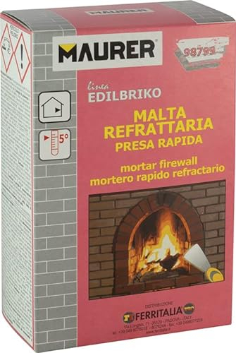 Set mit 12 feuerfesten Mörteln, schnell trocknend, 1 kg, 1 Farben