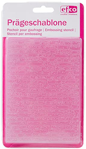 Efco 4254082 Embossing Stencil Bricks Schablone, Kunststoff, farblos, 106mm x 150mm