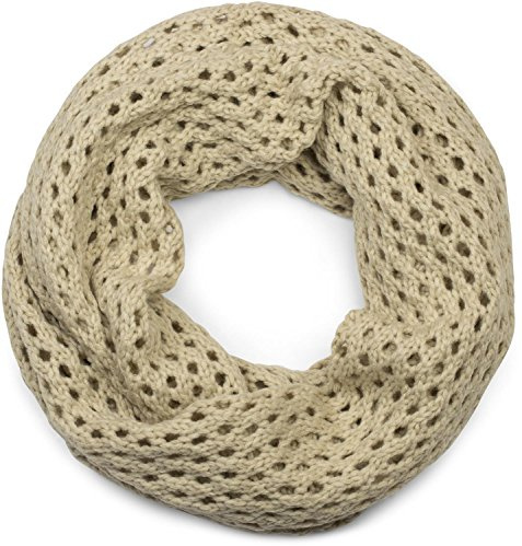 styleBREAKER Unisex Strick-Loop Ajourmuster | Grobstrick mit Lochoptik, 100 % Viskose, 2- bis 3-mal wickelbar, bei 30 °C waschbar, Maße ca. 73x29 cm.