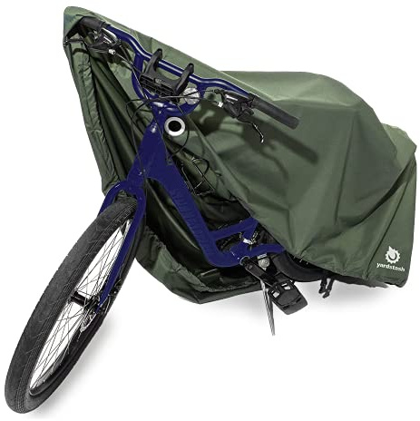 YardStash Bike Cover – Reflective Bicycle Covers for Outside Storage - Waterproof & Weatherproof Garden Tarp Shelters for Bikes, Trikes, 29ers, and Electric Bicycles
