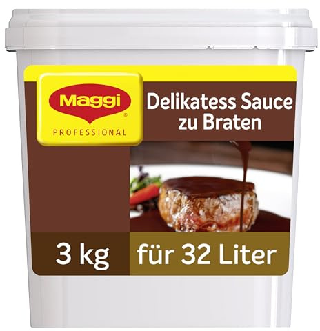 MAGGI Professional Delikatess Sauce zu Braten, vegetarisch, Ergiebigkeit 32L, 1er Pack (1 x 3kg GastroBox)