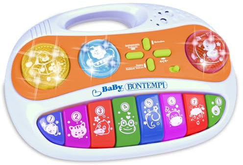 Bontempi | BabyKeyFun: Tastiera Giocattolo a 8 Tasti per Piccoli Musicisti, 255x175x70 mm
