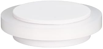 EVI Herrajes | Klebe-Türstopper | Ø35 x 12 mm | Edelstahl Weiß lackiert, Weißer Gummi | Sehr gute Haftung | I-04020335X12BBL