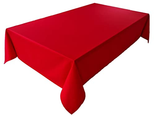 Hochwertige Tischdecke Tischwäsche aus 100% Baumwolle Kollektion Konzept, Farbe & Größe wählbar (Tischdecke - 150x350cm, Rot)