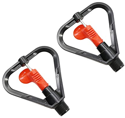LRJSKWZC Système d'irrigation par Aspersion de pelouse de j Tête de Sprinkler rotative à 360 degrés 1/2 Pouce Fil Externe Tête de buse rotative Tête de buse de Jardin Courtyard Sprinkler 20 pièces