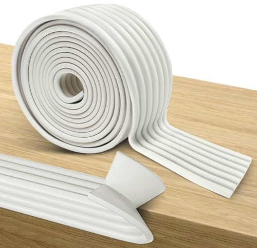 RANJIMA Kantenschutz Baby,5M Kantenschutz Schaumstoff Selbstklebend,8cm Breit Weichem Extra Eckenschutz Baby Schaumstoff Kantenumleimer Selbstklebend Tischkantenschutz für Kinderbett,Tisch,Möbel Kante