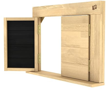 TP Toys Shutters Cottage Playhouse Accessory - With Chalkboard To Write Messages, Make Lists Or Draw Pretty Pictures. Playhouse Accessories For Kids, Made Form FSC Certified Wood - 3+ Years.