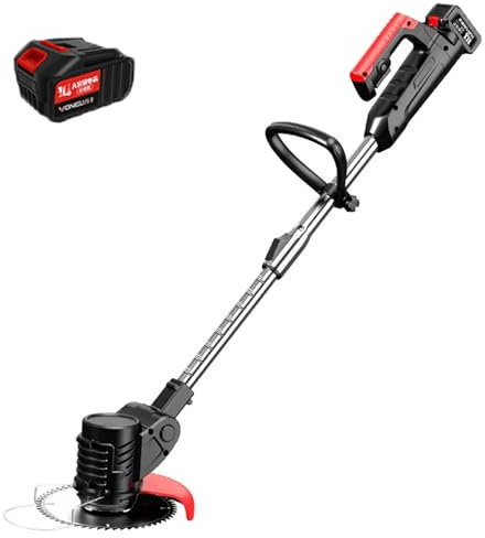 ZIXIAOS Tondeuse à Gazon sans Fil, Débroussailleuse sans Fil 3 en 1 avec Lames, 21 V 82800 Mah, Tondeuse à Gazon électrique Rechargeable1880 W pour Jardin Et Cour,One