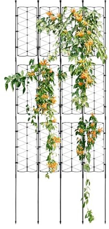 Rankgitter für den Garten, Rankgitter, Ranknetz, stabile Pflanzenstütze, Ranknetz, platzsparend, für Kletterpflanzen, Ranken, Früchte, Blumen, 35 x 13 cm