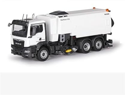 FloZ for Conrad for Man for Bucher for MaxPowa V120 Environmental Sanitation Mounted Sweeper 1:50 Truck Pre-built Model